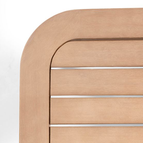 Canapea de colț de grădină cu măsuță Mortlake, lemn de eucalipt FSC, aspect de tec, bej deschis