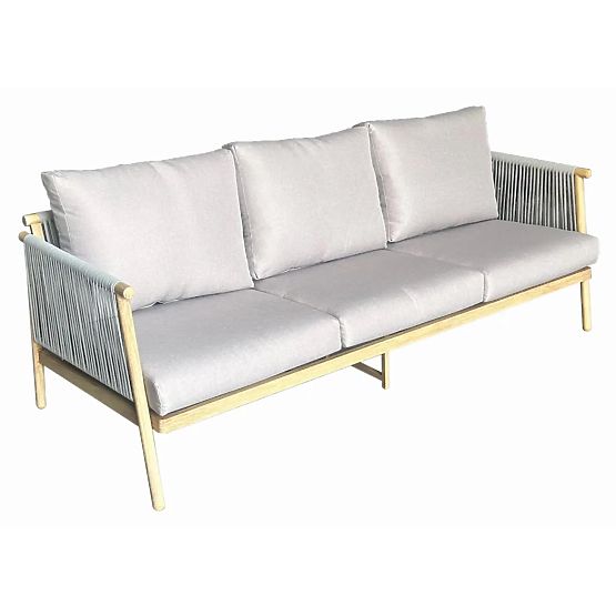 Canapea de grădină din aluminiu BLANDO - mare, cu 3 locuri, 186 cm