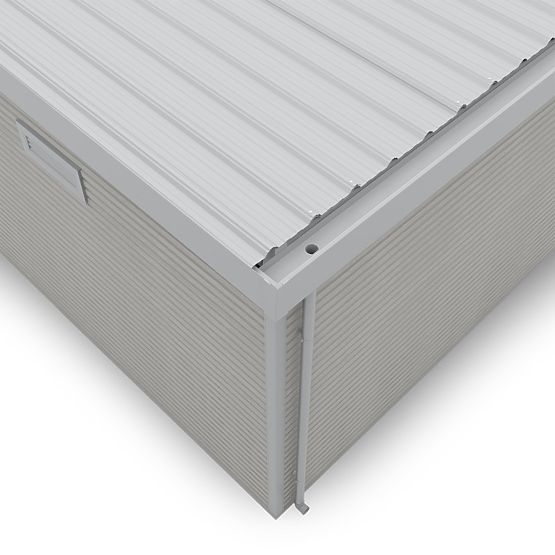 Căsuță de grădină Ardena 3x3 m 9 m², gri închis, lemn compozit, aluminiu, montaj ușor