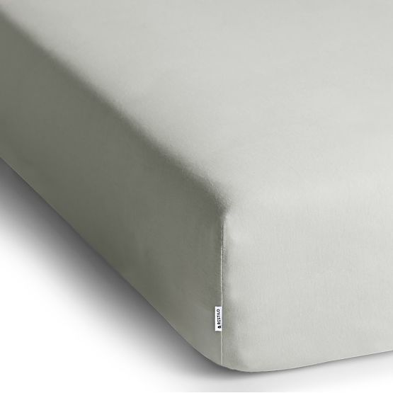 Cearșaf AMBER culoare alb stil clasic material jersey 80-90x200 DecoKing