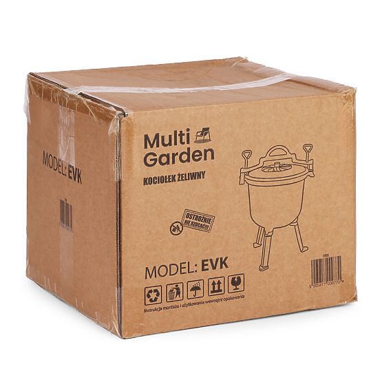 Ceaun din fontă emailată 10L MultiGarden pentru foc de tabără