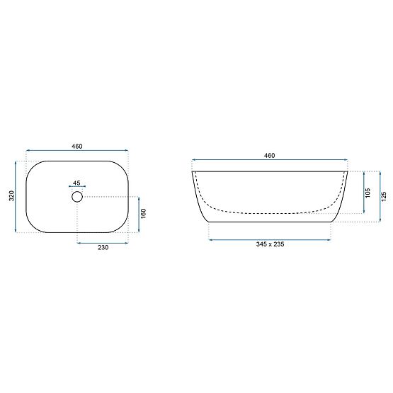 Chiuvetă atemporală Rea Belinda Aiax Shiny