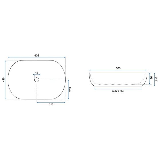 Chiuvetă atemporală Rea CLEO 61 Gold Edge