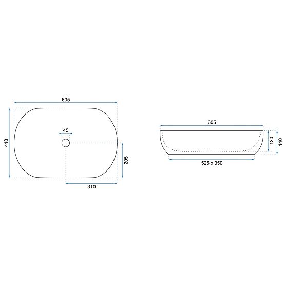 Chiuvetă atemporală Rea CLEO 61 WHITE MATT