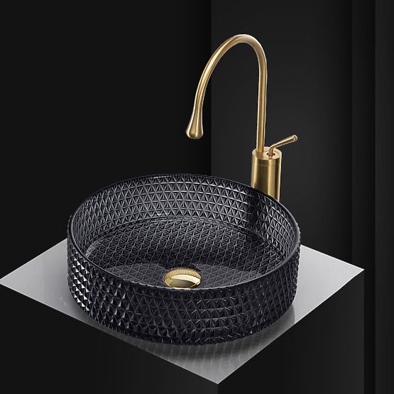 Chiuvetă atemporală Rea Cristal 35 Negru