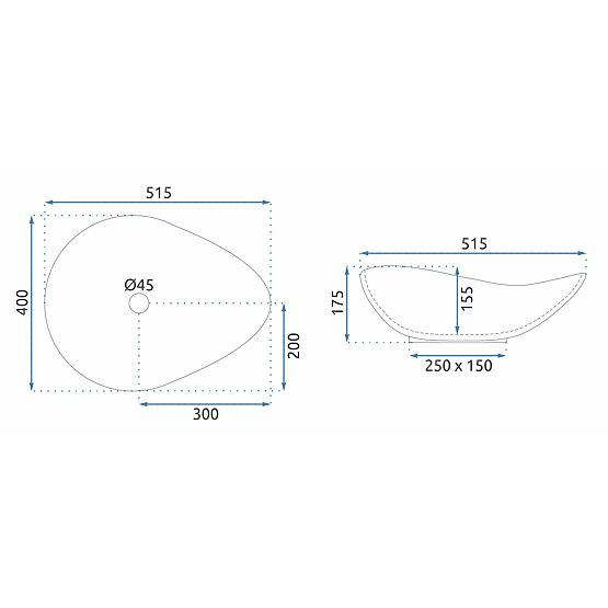 Chiuvetă atemporală Rea Dora Stone