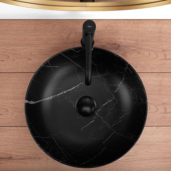 Chiuvetă atemporală Rea Fibo negru mat