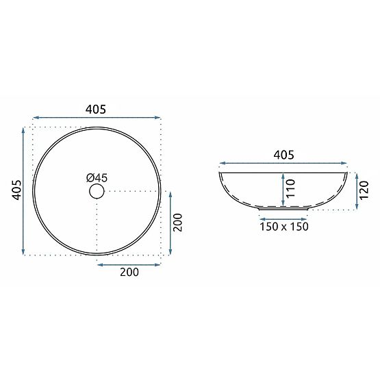 Chiuvetă atemporală Rea Fibo negru mat