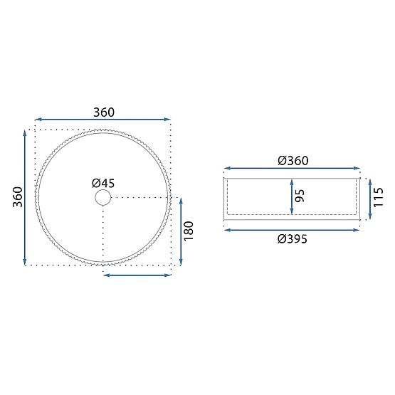 Chiuvetă atemporală Rea Ingrid 36 Negru