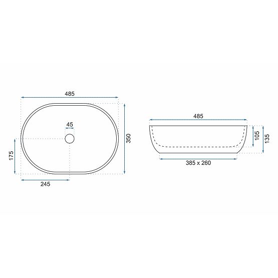 Chiuvetă atemporală Rea Lara Grey