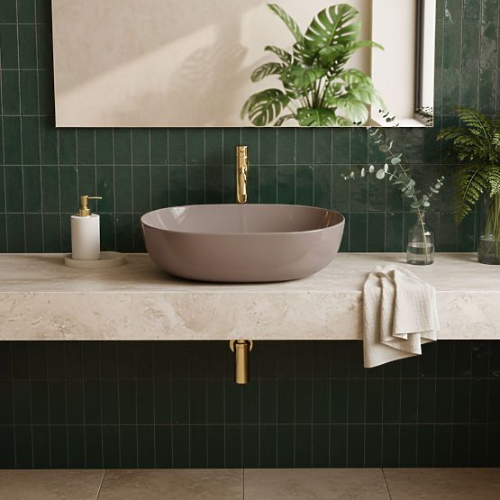 Chiuvetă atemporală Rea Lisa Beige Shiny