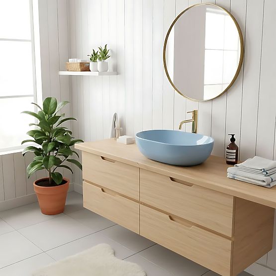 Chiuvetă atemporală Rea LISA L.BLUE SHINY