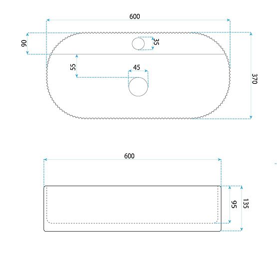 Chiuvetă atemporală Rea Marcela 60