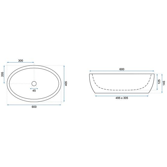 Chiuvetă atemporală Rea Meryl Negru / Auriu