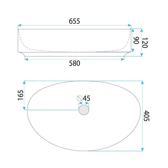 Chiuvetă atemporală Rea SABINA 65