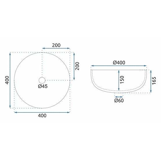 Chiuvetă atemporală Rea Sue Transparent