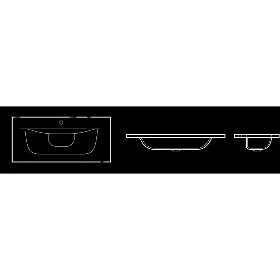 Chiuvetă de mobilier cu o singură cameră 100 cm