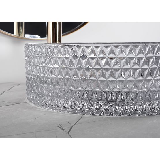 Chiuvetă de mobilier Rea Cristal Light Grey