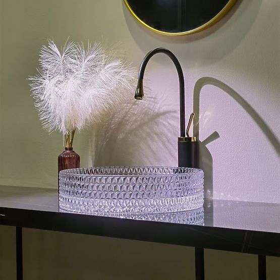 Chiuvetă de mobilier Rea Cristal Transparent 39