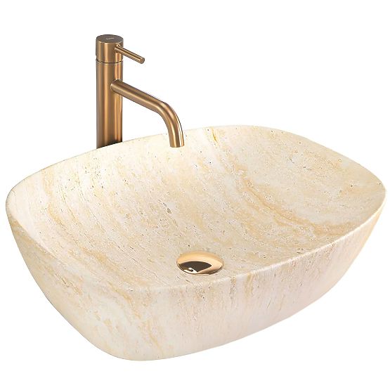 Chiuvetă de mobilier Rea Freja Travertine Matt