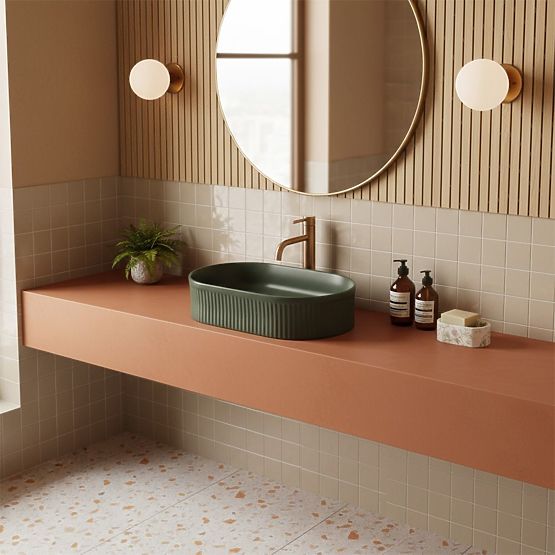 Chiuvetă de mobilier Rea Vanda Olive Matt