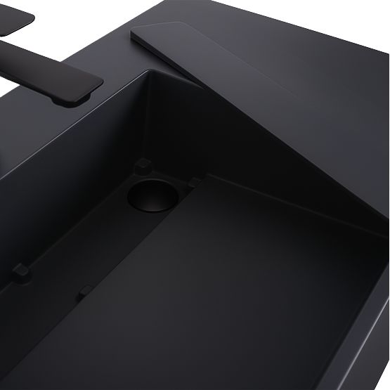 Chiuvetă din conglomerat Archi 90 CM Gri Mat