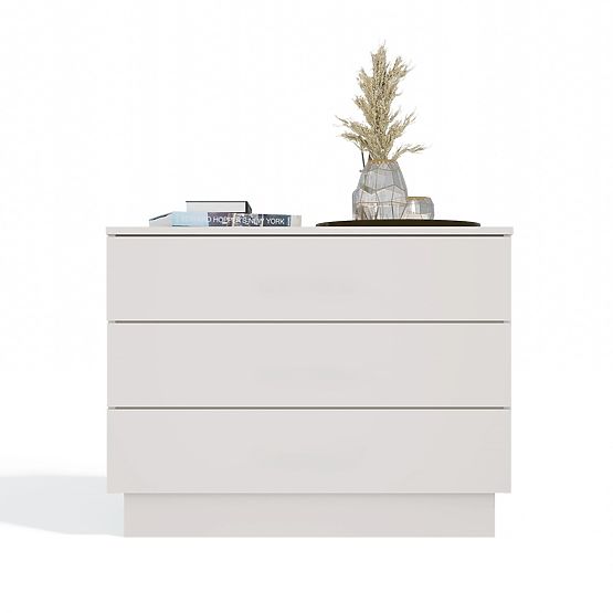 Comodă AMBER 3S Dulap 3 Sertare pentru Dormitor și Cameră de Zi KAȘMIR Bej