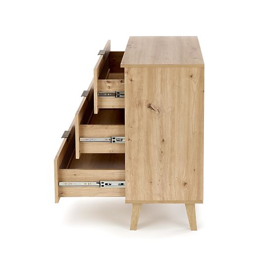 Comodă BORNEO KM-2 stejar artisan/negru