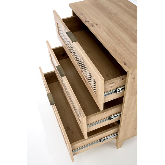 Comodă BORNEO KM-2 stejar artisan/negru