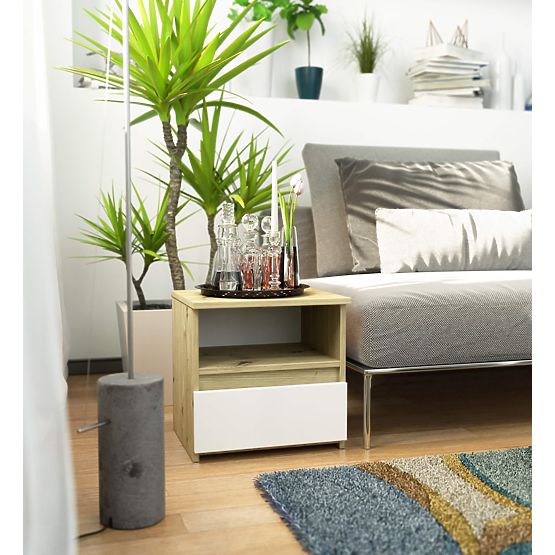 COMODĂ CL1 PK STEJAR ARTISAN / ALB