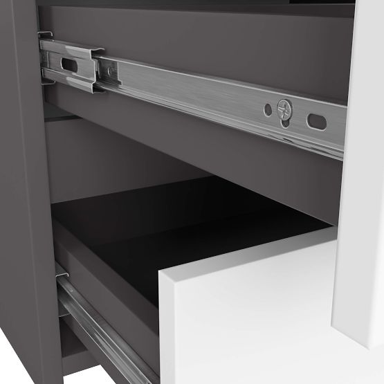 COMODĂ CL100 6SZ GRI / ALB