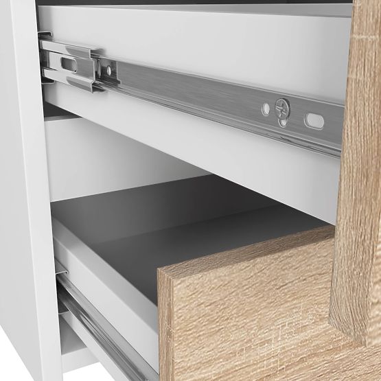 COMODĂ CL100 6SZ PK ALBĂ / DUB SONOMA