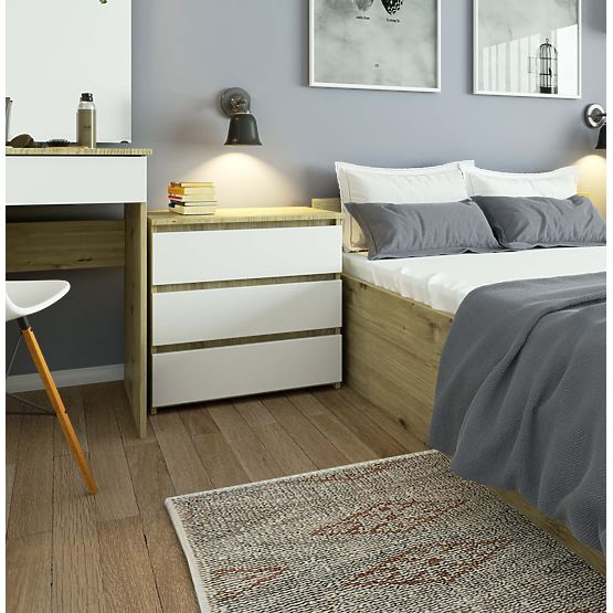 COMODĂ CL3 3SZ CLP PK STEJAR ARTISAN / ALB