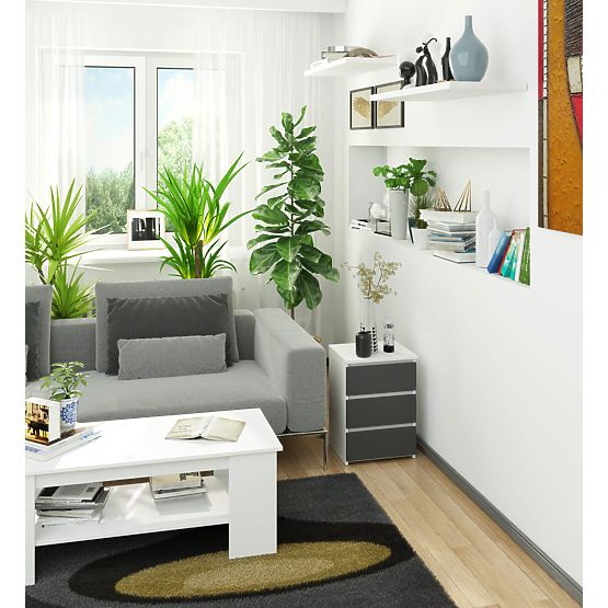 COMODĂ CL3/40 PK ALBĂ / GRI