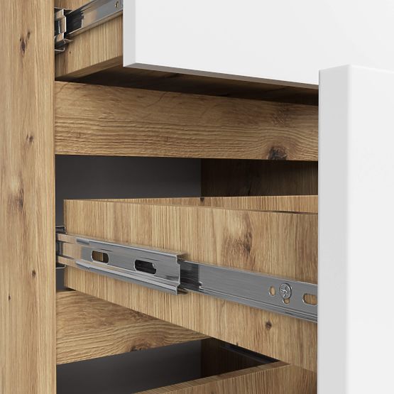 COMODĂ CL4 PK STEJAR ARTISAN / ALB