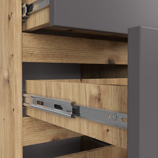 COMODĂ CL4 PK STEJAR ARTISAN / GRI