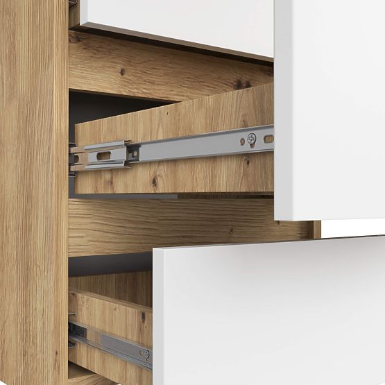 COMODĂ CL6 PK STEJAR ARTISAN / ALB