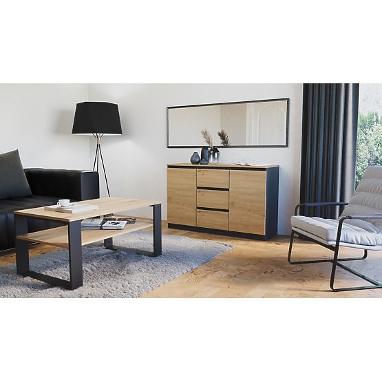 Comodă COSTA 1D3S/2D3S BA ANTRACYT ARTISAN