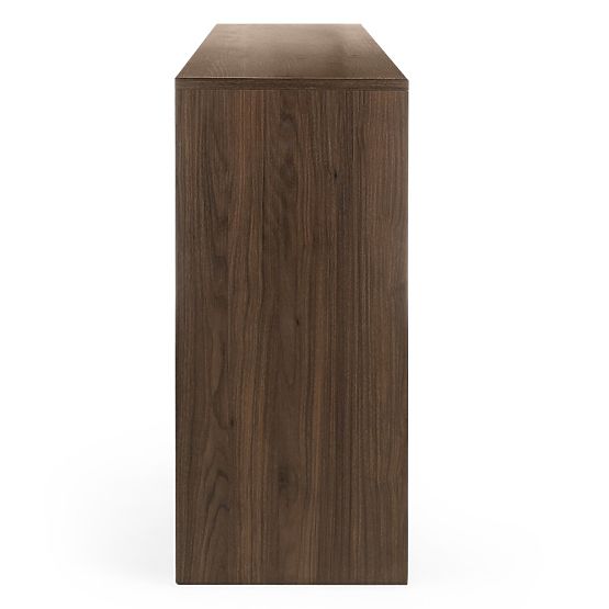 Comodă cu patru uși Moku nuc villa, suprafețe frontale rotunjite