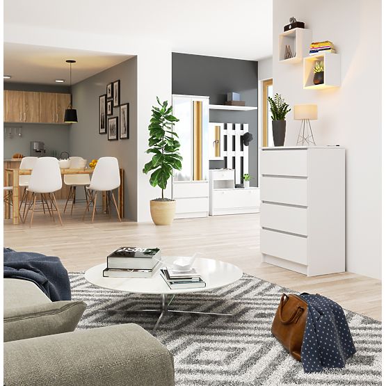 COMODĂ K 60 cm 4 SERTARE PK ALBĂ