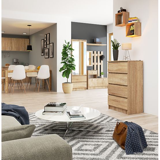 COMODĂ K 60 cm 4 SERTARE PK STEJAR SONOMA