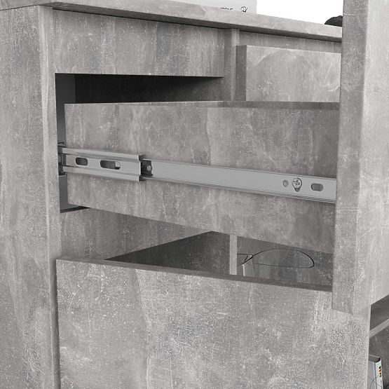 COMODĂ K100 2D 3SZ 1P PK BETON