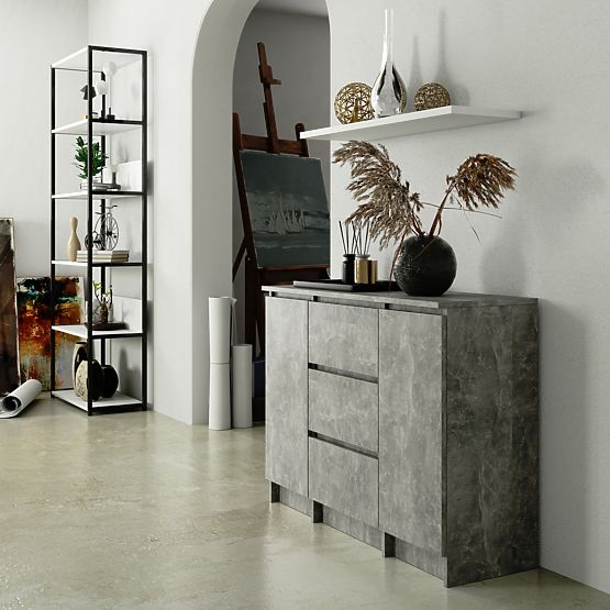 COMODĂ K100 2D 3SZ PK BETON