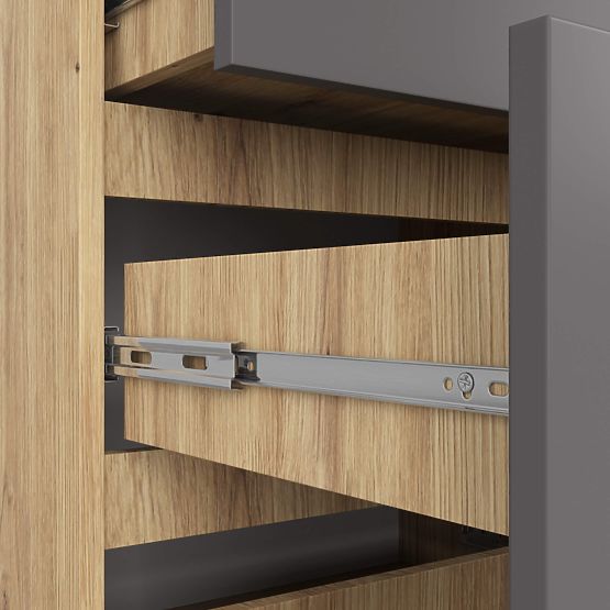 COMODĂ K120 10SZ CLP PK STEJAR ARTISAN / GRI