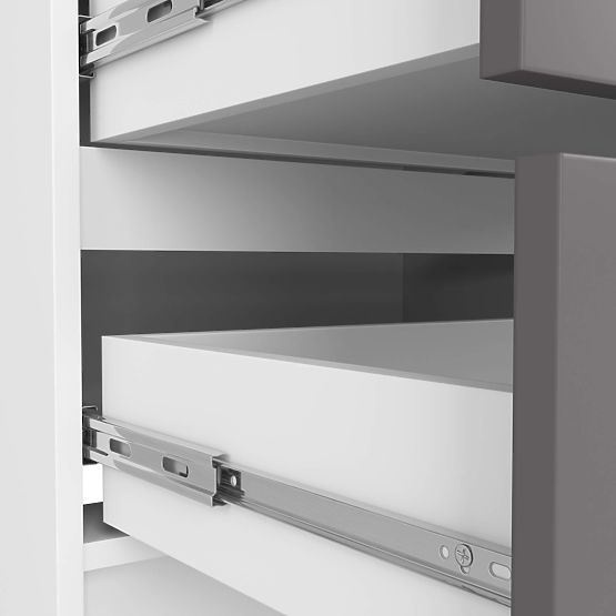 COMODĂ K120 4SZ CLP PK ALB / GRI