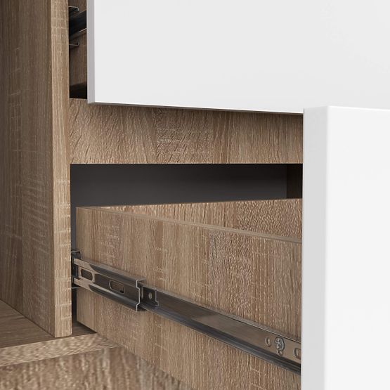 COMODĂ K140 2U 4S CLP PK STEJAR SONOMA / ALB