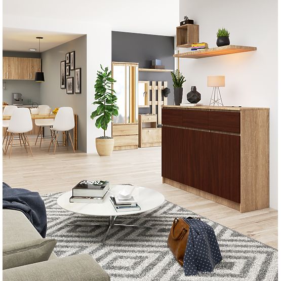 COMODĂ K140 3D 3SZ CLP PK SONOMA / WENGE