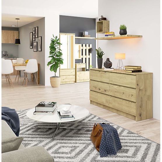 COMODĂ K140 6SZ CLP STEJAR ARTISAN