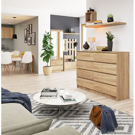 COMODĂ K140 8SZ CLP PK STEJAR SONOMA