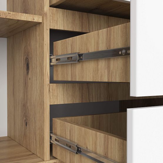 COMODĂ K160 2U 4S CLP PK ARTISAN / ALBĂ